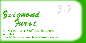 zsigmond furst business card